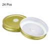Unique Bargains Regular Leak-Proof Kitchen Storage Mason Jar Lids with Straw Hole 24 Pcs - 3 of 4