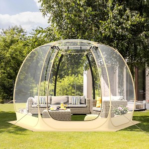 Costway 11 x 11 FT Outdoor Instant Tent Dome Pop up Bubble Tent for 6-10 People - 1 of 4