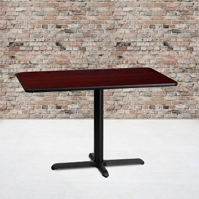 Red Laminate Rectangular Bar Height Dining Table