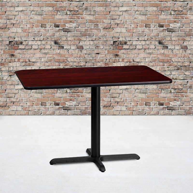Flash Furniture 24'' x 42'' Rectangular Laminate Table Top with 23.5'' x 29.5'' Table Height Base, 2 of 5