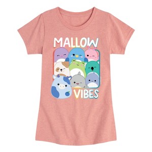 Girls' - Squishmallows - Mallow Vibes Fitted Short Sleeve Graphic T-Shirt - 1 of 4