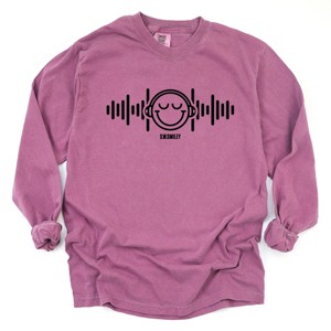 Simply Sage Market S.W.Smiley Headphones Music Garment Dyed Long Sleeve - 1 of 4
