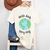 Simply Sage Market Women's Earth Day Every Day Long Sleeve Garment Dyed Tee - 2 of 3
