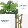6FT Artificial Monstera Deliciosa Plant - Realistic Fake Tropical Palm Tree, UV Resistant Faux Plant in Ceramic Pot for Home Office Decor - 3 of 4
