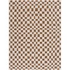 Hauteloom Lajos Brown Checkered Shag Rug - 2 of 4