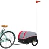 vidaXL Bike Trailer Black and Red 66.1 lb Iron 48.4" x 20.5" x 20.9" - 3 of 4