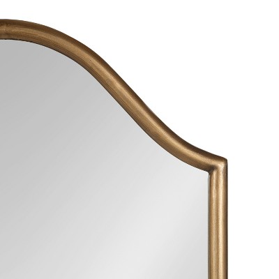 Gold Scalloped Arched Wall Mirror, 18x24