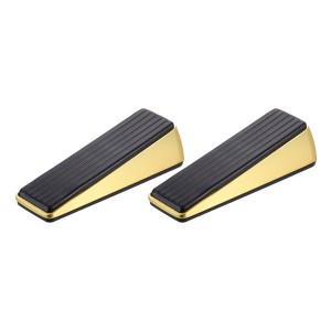 Unique Bargains Anti-Slip Design Zinc Alloy PVC Elastic Door Stopper 2 Pcs - 1 of 4