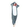 Itopfox Adult Shark Onesies Pajamas - Unisex One Piece Cosplay Shark Animal Costume - 3 of 4