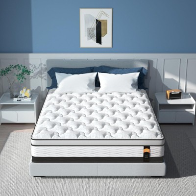 BDELITE Cooling Gel Infused Memory Foam King Hybrid Mattress in a Box, Medium Firm, 76 x 80×105 Inches, White