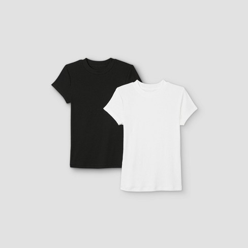 Women's Short Sleeve Ribbed 2pk Bundle T-Shirt - A New Day™ - image 1 of 3