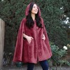 Catalonia Women's Fuzzy Fleece Cardigan, Open Front No Sleeve Shrug, Cozy Hoodie Blanket Shawls Wearable, Valentine’s Day Gift Woman - 2 of 4
