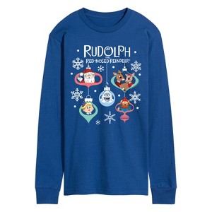 Men's - Rudolph - Rudolph Ornaments Long Sleeve Graphic T-Shirt - 1 of 3
