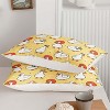Cartoon Duck Comforter Set Twin Size – 3Pcs Cute White Goose Bedding with Botanical Flowers, Farmhouse Quilt Set for Women & Men - 4 of 4