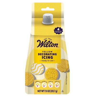 Wilton Yellow Decorating Icing Pouch with Tips — 7.5 oz (Pack of 2)