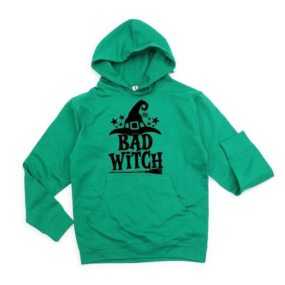 Simply Sage Market Women's Graphic Hoodie Bad Witch Broom Puff Print