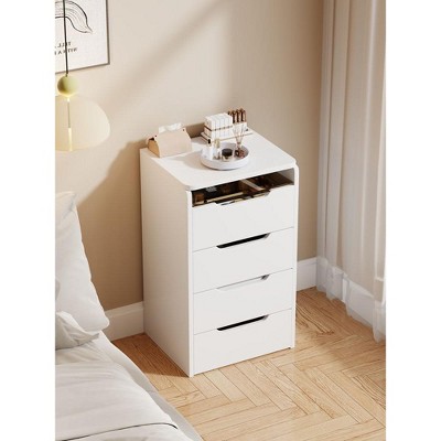 NicBex 23.6"/19" 3-in-1 Vanity Desk with Plip Top Mirror,Makeup Vanity Set with Visible Glass Desktop,Vanity Table with 3 Drawers & Padded Stool