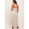 PinkBlush Cream Halter Neck Side Slit Maternity Midi Dress - 4 of 4