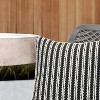 Outdoor Decor by Commonwealth Ebony Geo Stripe Outdoor Pillow Cover 18" x 18" Black (Cover Only) - 3 of 4