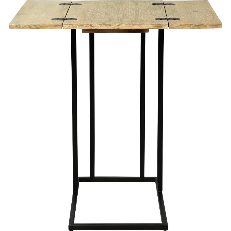 Harton Rustic Expandable C Side Table - Natural Wood - Serta, 2 of 14