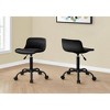NicBex Leather Adjustable Height Home Office Desk Chairs with Universal Wheels for Work Study Vanity,Black - 2 of 4