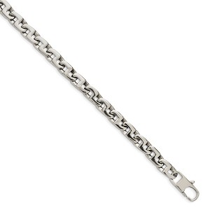 Chisel Stainless Steel Polished 24" Fancy Square Link Necklace - 1 of 4