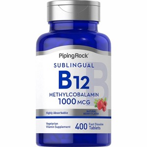 Piping Rock Vitamin B12 Sublingual | 1000 mcg | 400 Fast Dissolve Tablets - 1 of 3