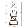 4-Tier Narrow Book Shelf, Bookcase for Home Office, Living Room, Bedroom, Kitchen, Rustic Brown and Black - 3 of 3