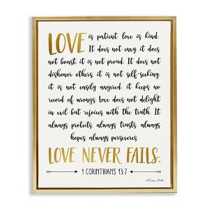 Stupell Industries Love Is Patient Psalm Floating Frame Canvas Art - 1 of 4