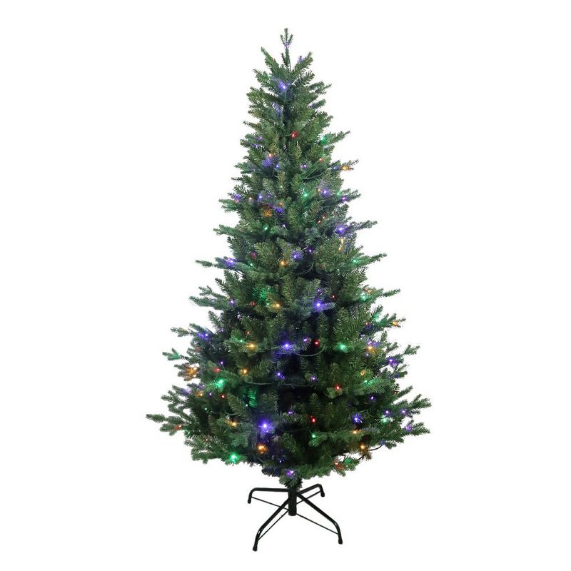 Kurt Adler 6-Foot Pre-Lit Multi-Colored LED Jackson Pine Tree, 1 of 2