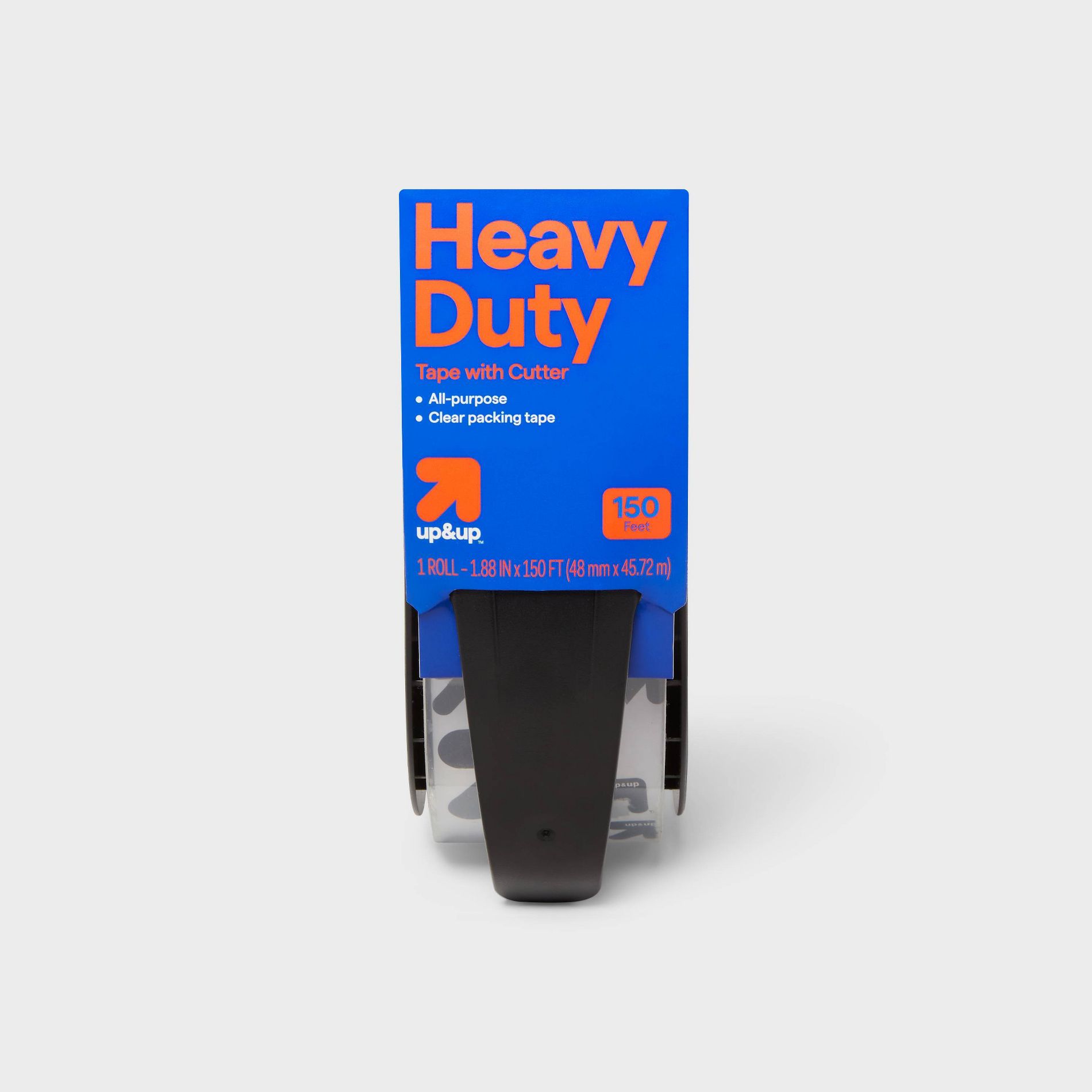 Heavy Duty Tape with Cutter 150ft - up&up™: Packing Tape Dispenser, Clear, 1.88" Width, 1800" Length