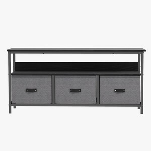 TV Stand for Bedroom with 3 Fabric Drawer, TV Cabinet , Space-Saving TV Console Table with Storage, Entertainment Center with Open Shelf - 1 of 4