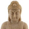 Calm Buddha 14" High Small Indoor Outdoor Decor Sand Stone Tabletop Fountain with Light LED Waterfall Outside Garden Patio - 3 of 4