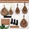 3 Sizes Teardrop Hanging Baskets Onion Basket with Bohemian Storage Hooks for Kitchen Wall Home - 3 of 4