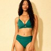 Women's Shirred Waistband Medium Coverage Bikini Bottom - Shade & Shore™ - 3 of 4