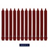 12ct 10" Traditional Cranberry Unscented Dripless Classic Taper Candle - Colonial Candle - image 2 of 3