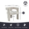 MOONMISS Modern Barrel Dining Chair, Chenille Upholstered Accent Side Chair with Arms Comfy Makeup Vanity Chair, Dining Living Room - 3 of 4