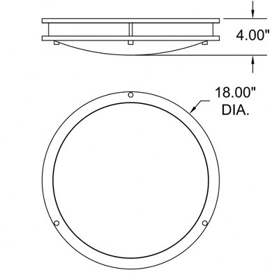 Solero III 19" Bronze Glass LED Flush Mount Light