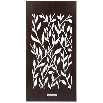Walnut Vines Carved Wood Freestanding Pet Gate