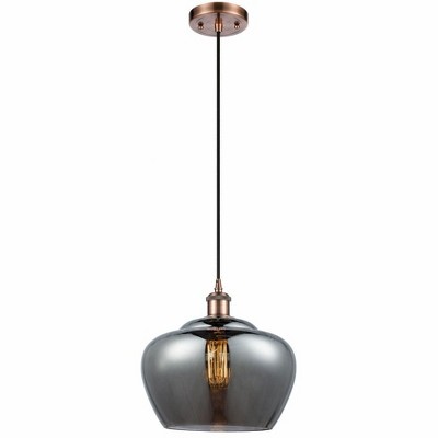 Fenton - 1 Light Cord Hung Mini Pendant In Industrial Style-11 Inches Tall and 11 Inches Wide