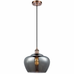 Fenton - 1 Light Cord Hung Mini Pendant In Industrial Style-11 Inches Tall and 11 Inches Wide - 1 of 1