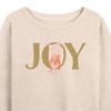 Women's - Winnie the Pooh - Piglet Christmas Joy Lightweight French Terry Wide Neck Long Sleeve Shirt - 2 of 4