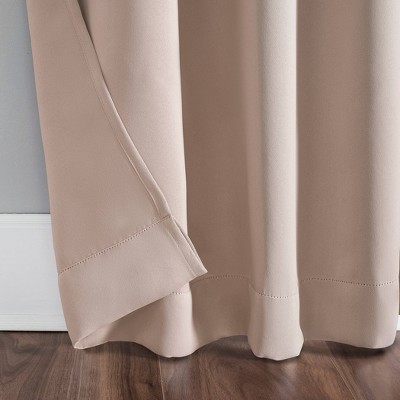 Gray Polyester Blackout Tab Top Curtain Panel, 40" x 63"