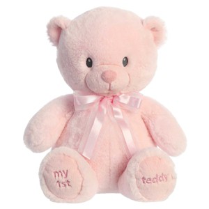 ebba Large My First Teddy Adorable Baby Stuffed Animal Pink 18" - 1 of 4