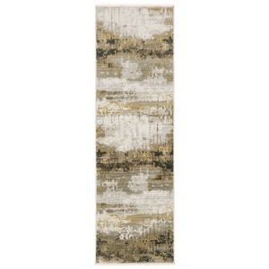 Oriental Weavers Bauer 2061X Gold / Black Indoor Area Rug - 2'3" x 7'6" - 1 of 4