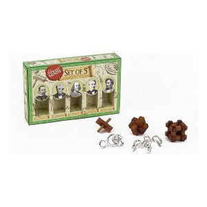 Professor Puzzle USA, Inc. Great Mens Minds Metal and Wood Puzzles | Set of 5 - 1 of 4
