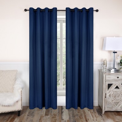 Classic Solid Modern Blackout Curtain Panel Set by Blue Nile Mills