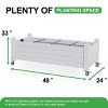 Chic Crate - Elevated Resin Garden Bed w/ Smart Drain & 21Gal - UV-Proof Ergo Design Indoor/Outdoor - 3 of 4