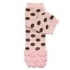 Wrapables Ruched and Dots Baby & Toddler Leg Warmers, Pink Ruched and Dots - 2 of 3