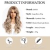 Jessie's Wig Synthetic Wig Long Brown Platinum Highlights Wigs for Women Use Daily Party Cos 24 Inch - 3 of 4